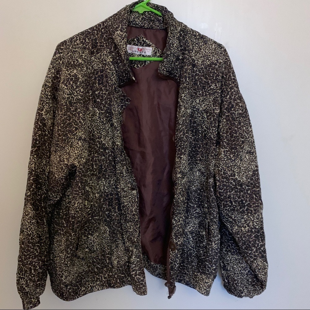 Leopard print windbreaker